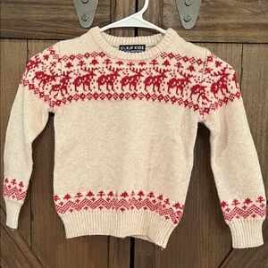 Kiel James Patrick Kids Sweater in Cream and Red